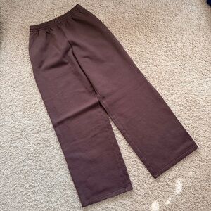 SKIMS Dark Brown Fleece Pants